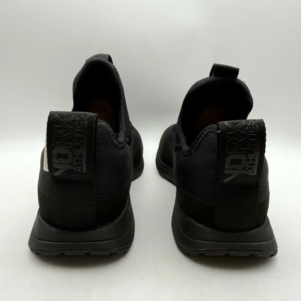 YORK The Gail Slip On Sneakers Mens 8 Womens 9.5 Black Recovery Trainer NIB